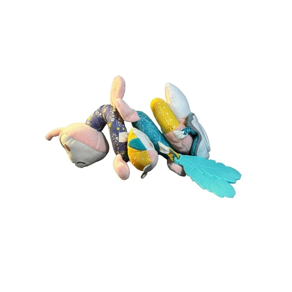 Infantino Pink Fox Go GaGa Spiral Car Seat Activity Toy Rattle Owl Baby